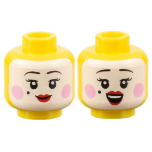 LEGO® Accessoire Mini-Figurine Tête Femme Blanche Maquillée
