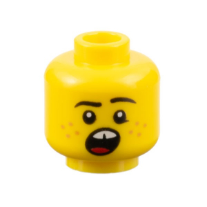 LEGO® Minifigure Head Black Eyebrows