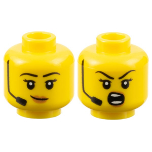 LEGO® Mini-Figurine Tête Femme avec Micro (6A)