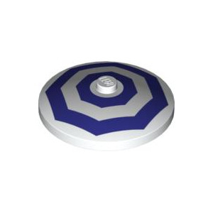 LEGO® Dish 4 x 4 Inverted with 2 Dark Purple Octagons Patter