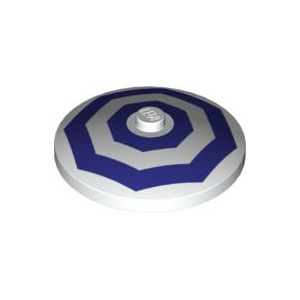 LEGO® Dish 4 x 4 Inverted with 2 Dark Purple Octagons Patter
