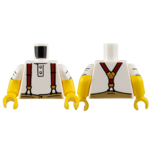 LEGO® Mini-Figurine Torse avec Bretelles et Polo (1Q)