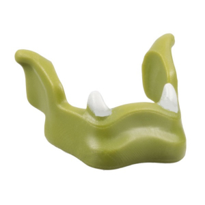 Minifigure Large Lower Jaw with White Teeth Pattern Flexible