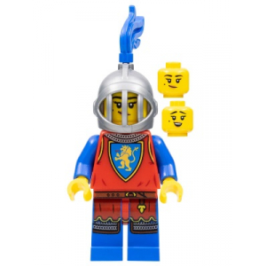 LEGO® Lion Knight - Female Flat Silver Helmet with Fixed Gri