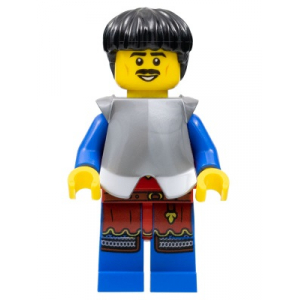 LEGO® Lion Knight Male Black Hair Flat Silver Armor