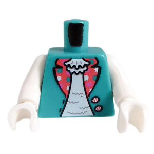 LEGO® Minifigure Torse avec Open Vest, 2 Buttons et Pink Col