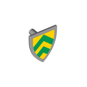LEGO® Minifigure Shield Triangular with Green Chevrons