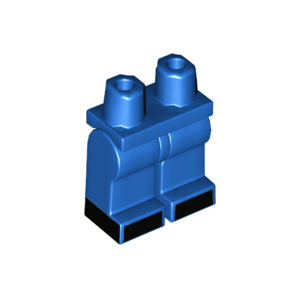 LEGO® Mini-Figurine Jambes Bleu Avec Chaussures Noires