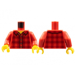 LEGO® Torso Plaid Flannel with Collar and 5 Buttons