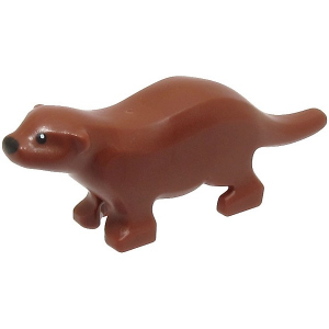 LEGO® Otter with Black Eyes and Nose Pattern