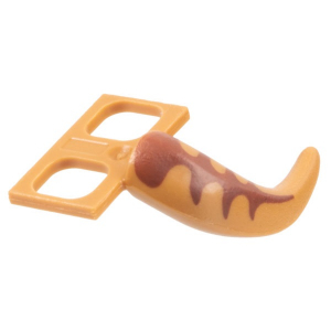 LEGO® Minifigure Costume Tail Dinosaur Reddish Brown Stripes