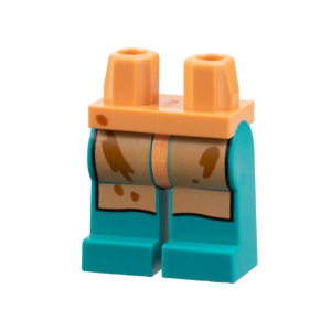 LEGO® Hips and Dark Turquoise Legs with Nougat Apron