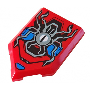 LEGO® Tile Modified 2x3 Pentagonal with Silver Spider