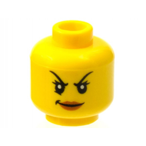 LEGO® Minifigure Head Female Black Arched Thin Eyebrows