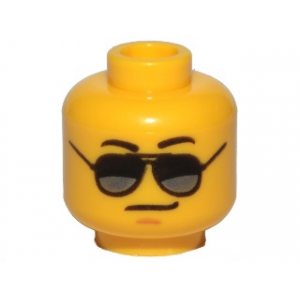 LEGO® Mini-Figurine Tête Homme Lunette de Soleil (6Z)