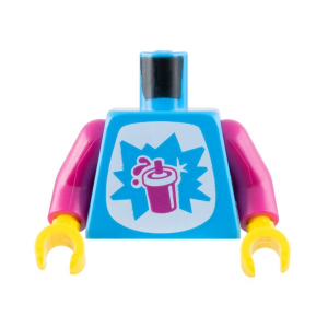 LEGO® Torso White Tummy with Starburst Explosion