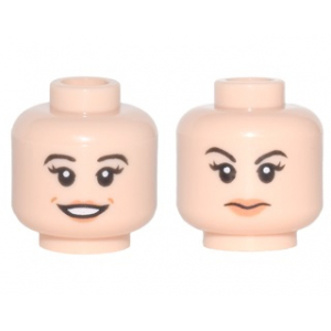 LEGO® Minifigure Head Dual Sided Female Black Eyebrows