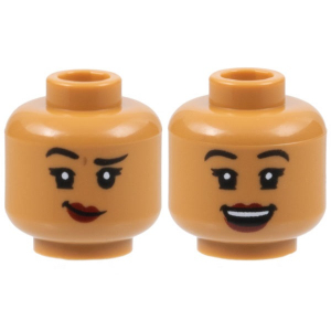 LEGO® Mini-Figurine Tête Femme 2 Expressions (6U)
