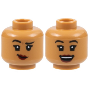 LEGO® Minifigure Head Dual Sided Female Black Eyebrows