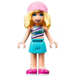 LEGO® Friends Stephanie Metallic Light Blue Swimsuit Top