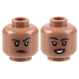 LEGO® Minifigure Head Dual Sided Female Black Eyebrows