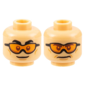 LEGO® Minifigure Head Dual Sided Black Eyebrows