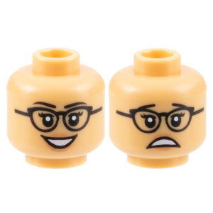 LEGO® Mini-Figurine Tête Femme 2 Expressions (6G)