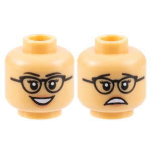 LEGO® Minifigure Head Dual Sided Female Black Eyebrows