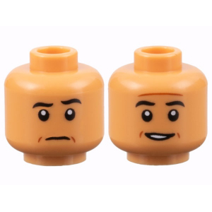 LEGO® Minifigure Head Dual Sided Black Eyebrows