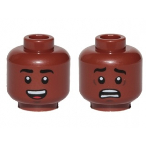LEGO® Mini-Figurine Tête Homme 2 Expressions (6H)