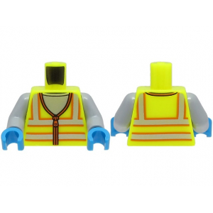 LEGO® Mini-Figurine Torse Gilet Jaune Réflechissant (5B)