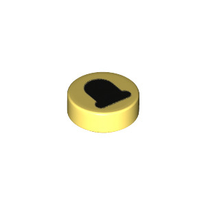 LEGO® Plate Lisse Ronde 1x1 Imprimé Une cloche - Sonette