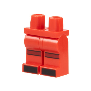 LEGO® Hips and Legs with Dark Red and Black Knee Stripes