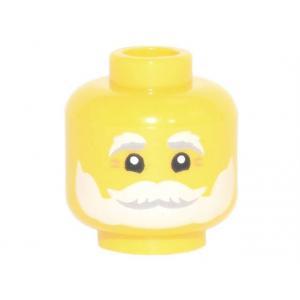 LEGO® Mini-Figurine Tête Grand-Père Barbe Blanche (4E)