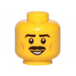 LEGO® Minifigure Head Moustache Black
