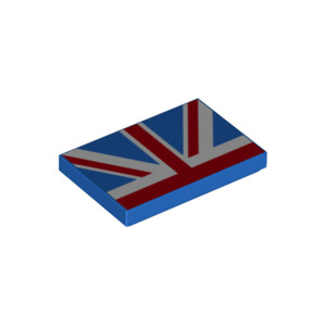 LEGO® Tile 2x3 with Red Blue and White Union Jack Flag