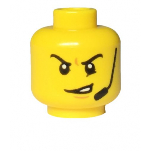 LEGO® Minifigure Head Angry Eyebrows and Scowl with Open Mou