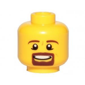 LEGO® Minifigure Head Male Brown Beard