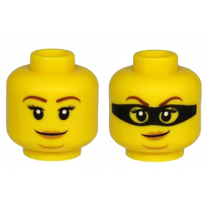LEGO® Minifigure Head Dual Sided Female Brown Eyebrows