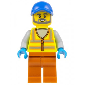LEGO® Recycling Worker Male Neon Yellow Safety Vest