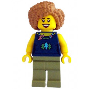 LEGO® Female Dark Blue Top with Trees and Necklace