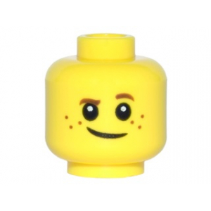 LEGO® Mini-Figurine Tête Enfant Sourire en Coin (8I)