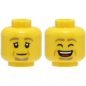 LEGO® Mini-Figurine Tête Homme 2 Expressions (8K)