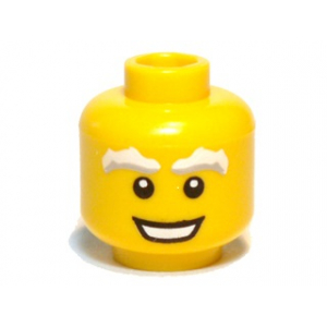 LEGO® Minifigure Head Male Light Bluish Gray
