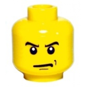 LEGO® Minifigure Head Male Angry Eyebrows and Scowl
