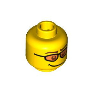 LEGO® Minifigure Head Glasses with Orange Sunglasses