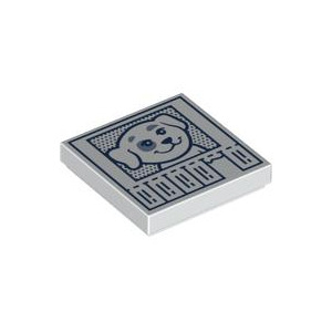 LEGO® Tile 2x2 with Groove with Lost Dog Flyer