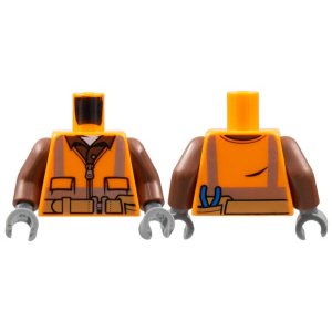 LEGO® Mini-Figurine Torse Ouvrier Gilet Outils (5R)