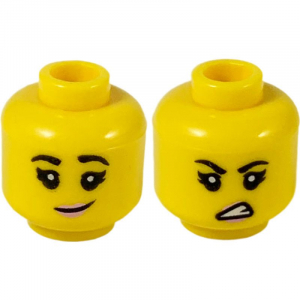 LEGO® Mini-Figurine Tête Femme 2 Expressions (3V)