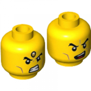LEGO® Mini-Figurine Tête Homme 2 Expressions (8F)